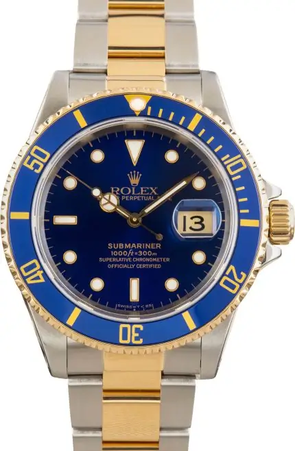 Cheapest Rolex Submariner 16613 Blue Dial Steel Gold 1997
