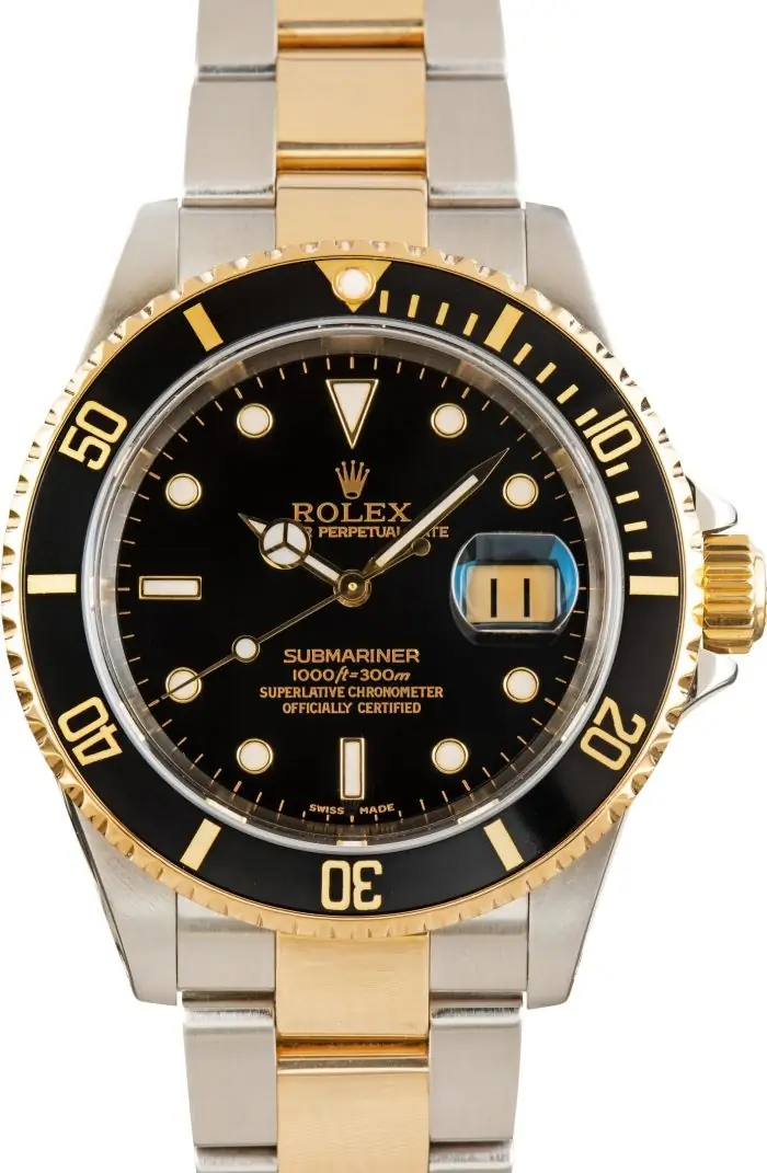Cheapest Rolex Submariner 16613 Two-Tone Black Dial Super Clone - Image 2
