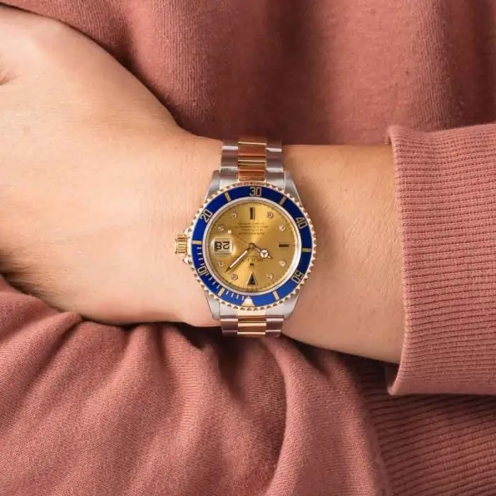 Cheapest Rolex Submariner 16613 Champagne Serti Dial Super Clone - Image 5