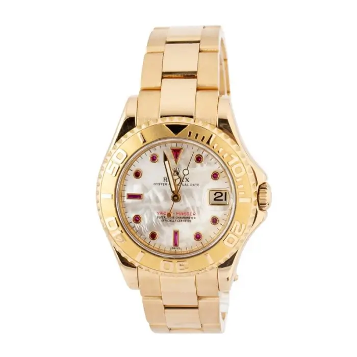 Clean Factory Supreme Rolex Yacht-Master 168628 MOP Ruby Dial - Image 3