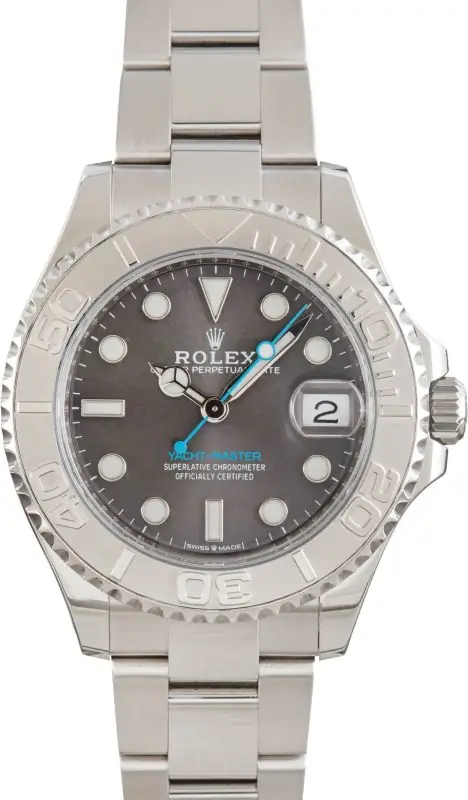 Cheapest Rolex Yacht-Master 37 Steel Platinum Bezel 268622