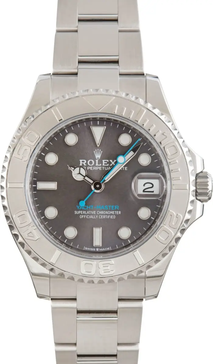 Cheapest Rolex Yacht-Master 37 Steel Platinum Bezel 268622 - Image 2