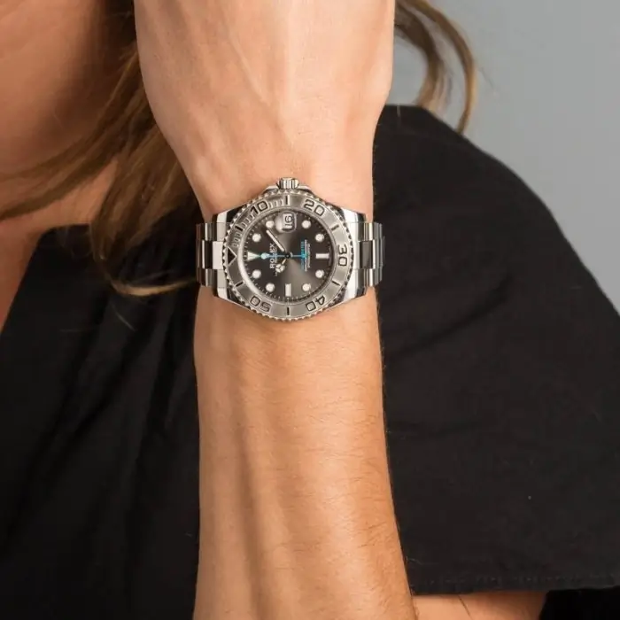 Cheapest Rolex Yacht-Master 37 Slate Dial Super Clone Watch - Image 6