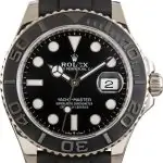 Best Clone Rolex Yacht-Master 42mm White Gold Black Dial