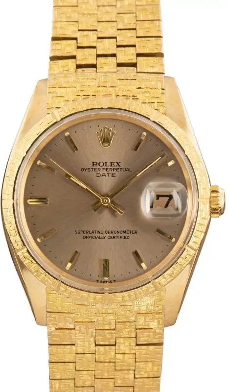 Cheapest Rolex Date 1506 34mm Yellow Gold Vintage Watch