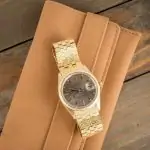 Cheapest Rolex Date 1506 34mm Yellow Gold Vintage Watch - Image 6