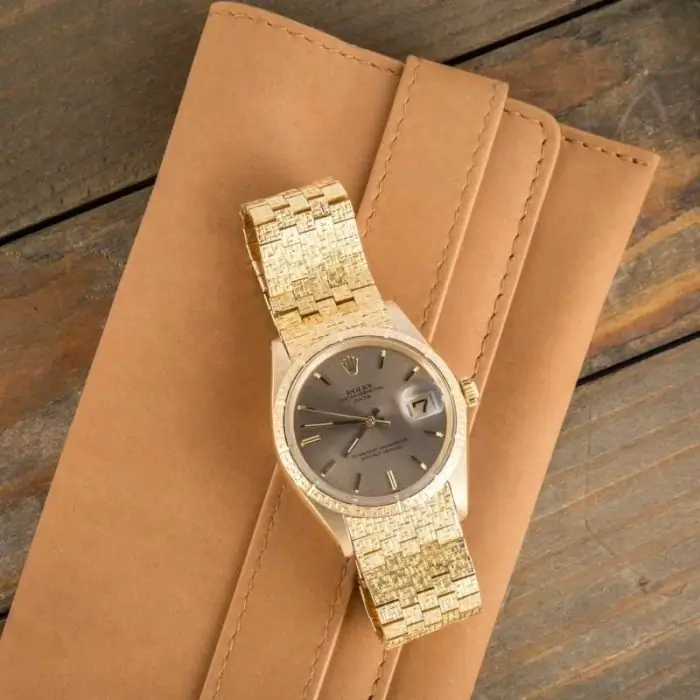 Cheapest Rolex Date 1506 34mm Yellow Gold Vintage Watch - Image 6