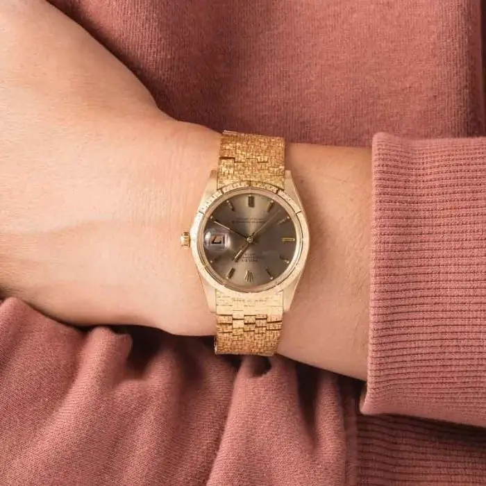 Cheapest Rolex Date 1506 34mm Yellow Gold Vintage Watch - Image 5