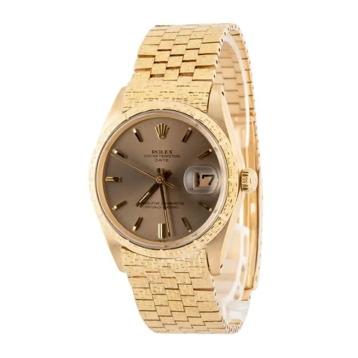 Cheapest Rolex Date 1506 34mm Yellow Gold Vintage Watch - Image 3