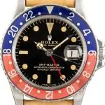 Vintage Rolex GMT-Master 1675 Pepsi Stainless Steel Watch
