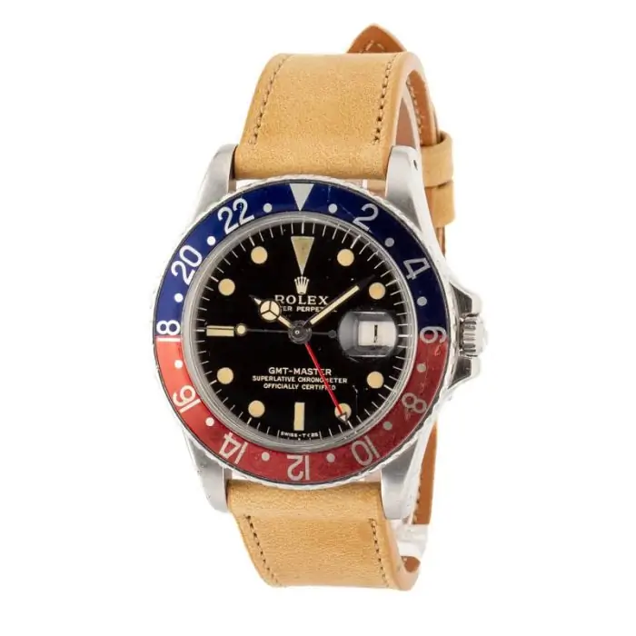 Vintage Rolex GMT-Master 1675 Pepsi Stainless Steel Watch - Image 3