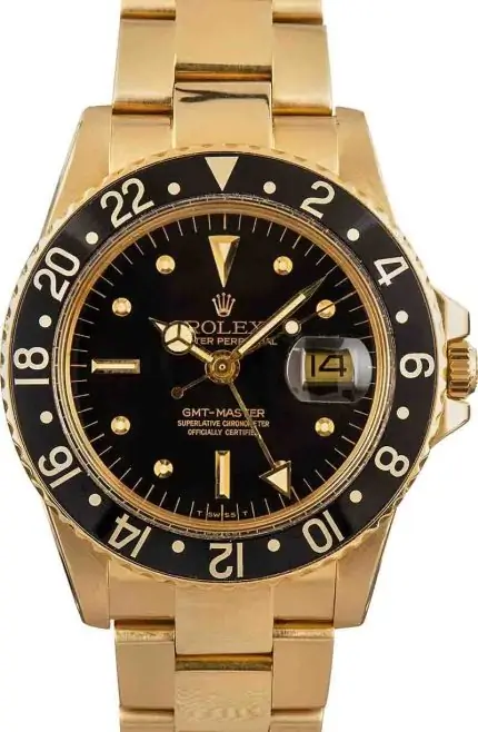 Cheapest Rolex GMT-Master 1675 Nipple Dial 1978 Gold