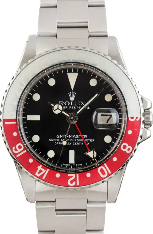Vintage Rolex GMT-Master 1675 Pepsi Stainless Steel 1978