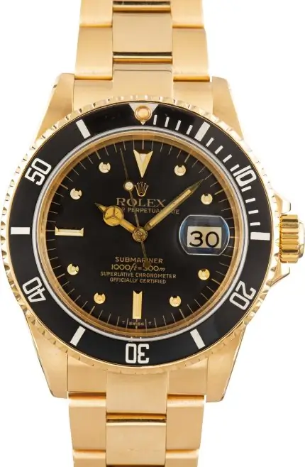 Clean Factory Supreme Rolex Submariner 16808 Gold Clone